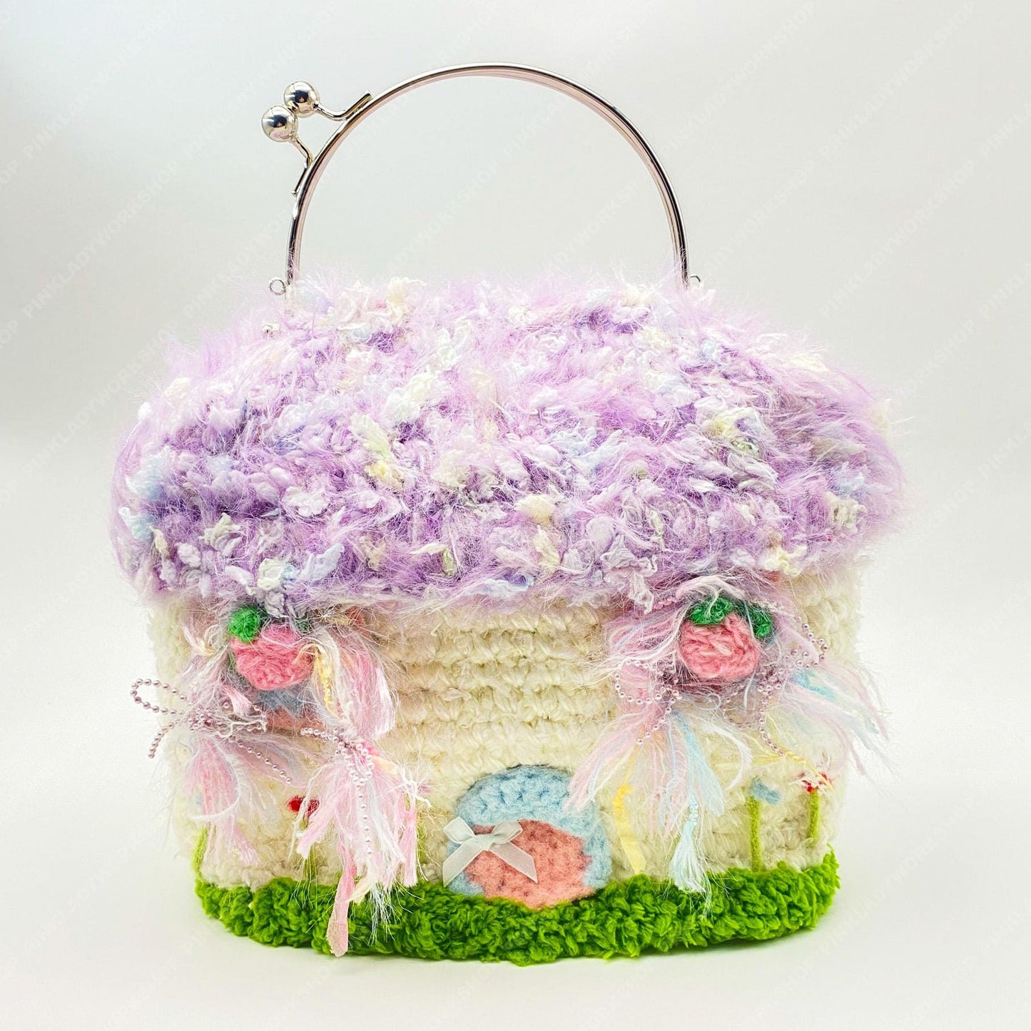 Handmade Crochet Fairy Cottage Purse | Kawaii Mushroom House Bag