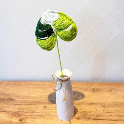 Handmade Crochet Monstera Plant: Decorative Yarn Home Decor