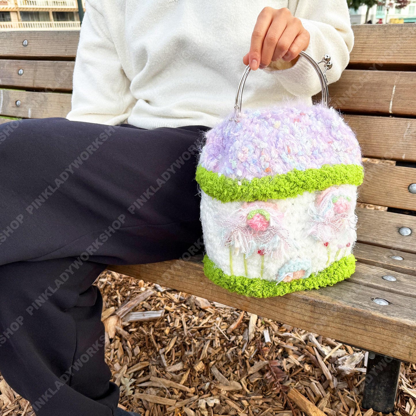 Handmade Crochet Fairy Cottage Purse | Kawaii Mushroom House Bag