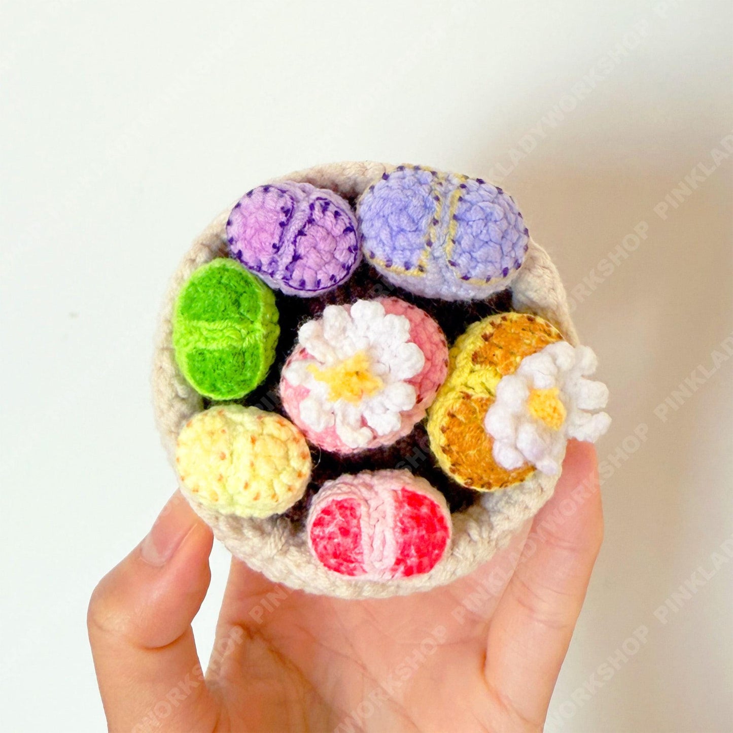 Crochet Living Stone Succulent | Handmade Lithops Plant | Amigurumi Cactus Decor | Cute Desk Plant Gift