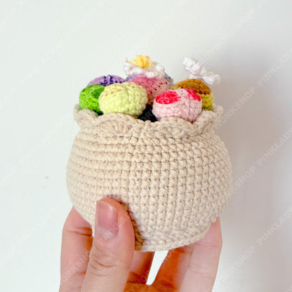 Crochet Living Stone Succulent | Handmade Lithops Plant | Amigurumi Cactus Decor | Cute Desk Plant Gift