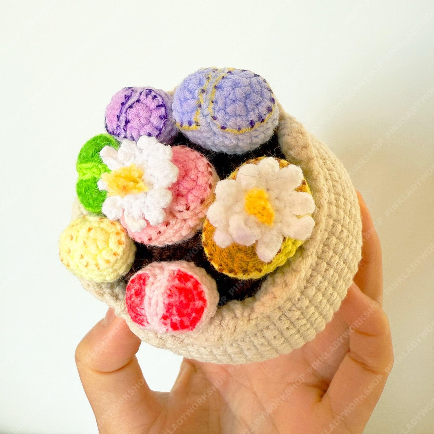 Crochet Living Stone Succulent | Handmade Lithops Plant | Amigurumi Cactus Decor | Cute Desk Plant Gift