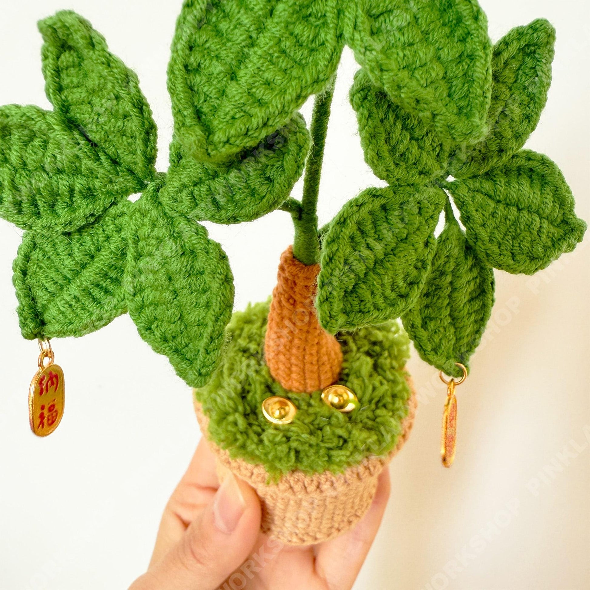 Chinese New Year Crochet Money Tree | Lucky Feng Shui Plant | Handmade Prosperity Gift | Lunar New Year Decor