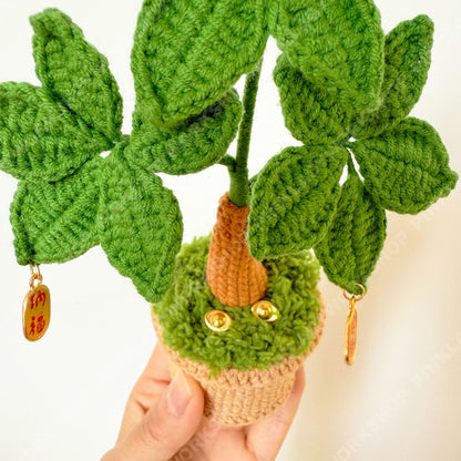 Chinese New Year Crochet Money Tree | Lucky Feng Shui Plant | Handmade Prosperity Gift | Lunar New Year Decor
