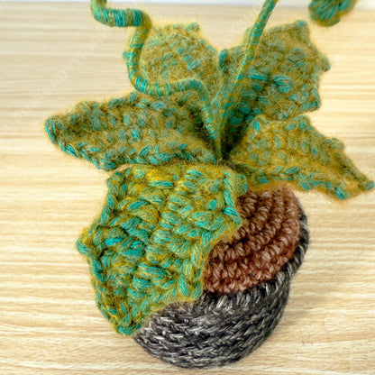 Crochet Mixed Yarn Dandelion Flower | Handmade Wish Flower Pot | Amigurumi Dandelion Decor | Cute Desk Gift