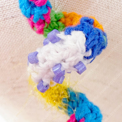 Colorful Crochet Snake Earrings | Bendable Poseable Dangle Earring | Handmade Statement Jewelry | Fun Art Earring