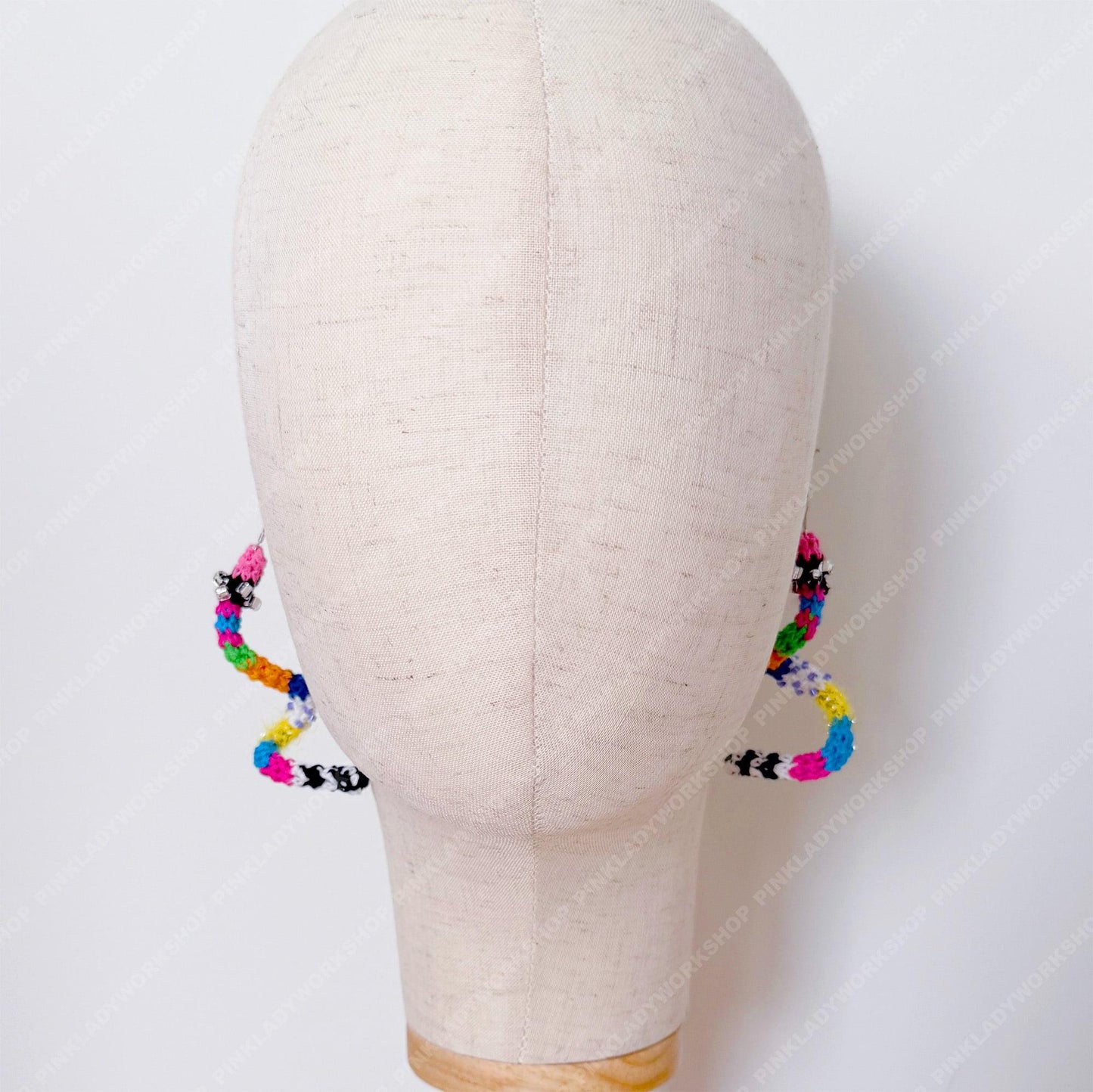 Colorful Crochet Snake Earrings | Bendable Poseable Dangle Earring | Handmade Statement Jewelry | Fun Art Earring