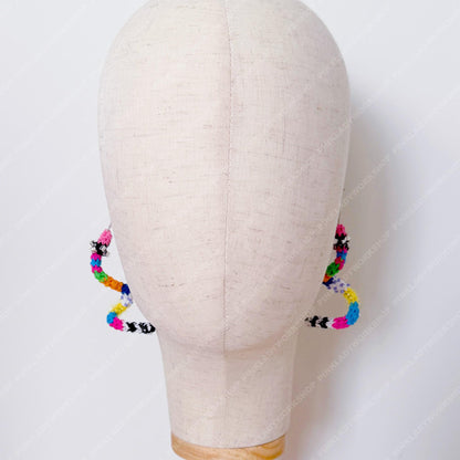 Colorful Crochet Snake Earrings | Bendable Poseable Dangle Earring | Handmade Statement Jewelry | Fun Art Earring