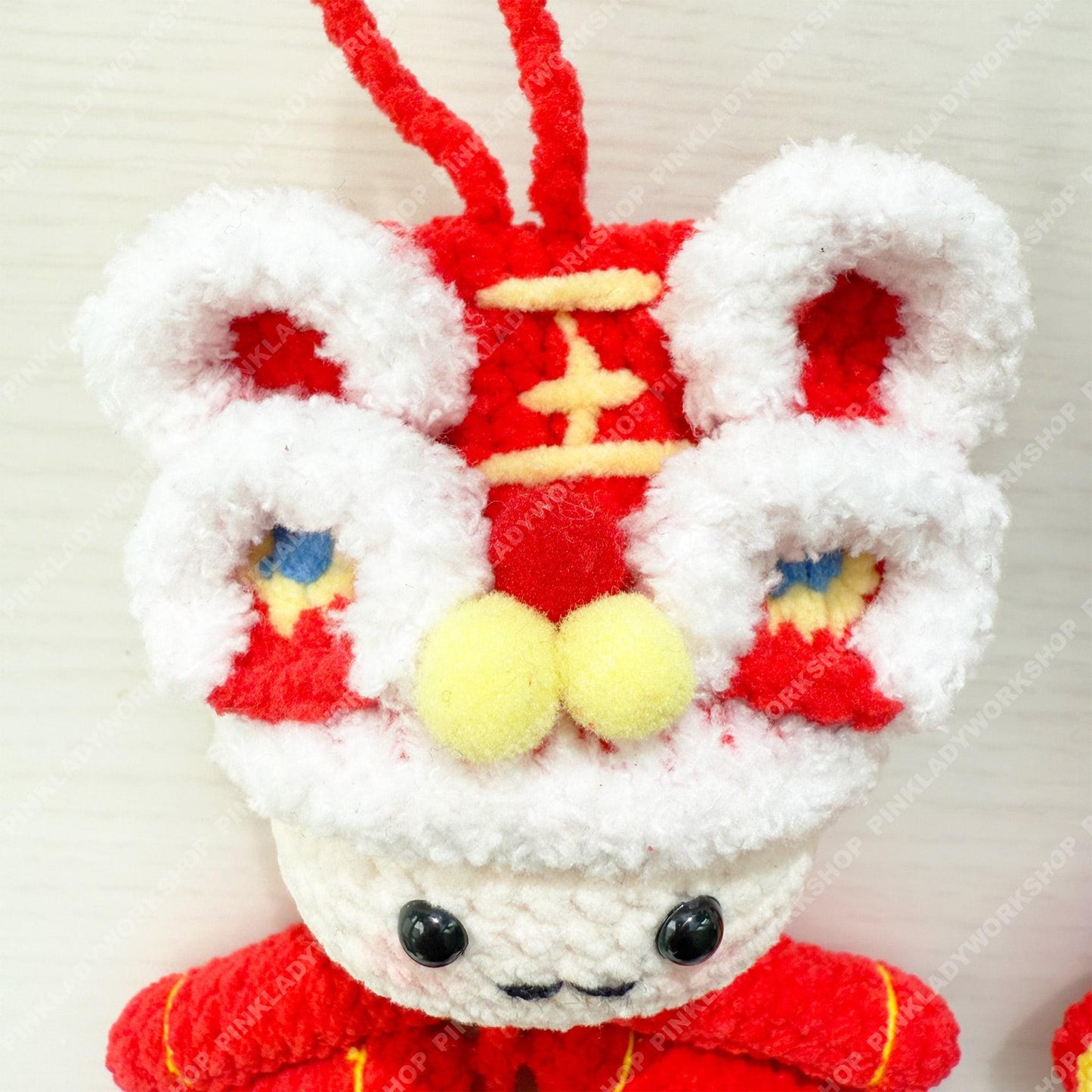 Crochet Lion Head Decor | Chinese New Year Hanging, Firecracker or Fu Charm