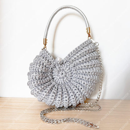 Crochet Spiral Shell Bag: Handmade Boho Crossbody Purse