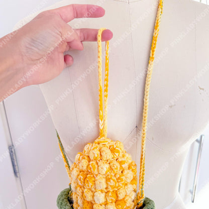 Handmade Crochet Corn Pencil Case | Crossbody Purse | Cute Veggie Zipper Pouch