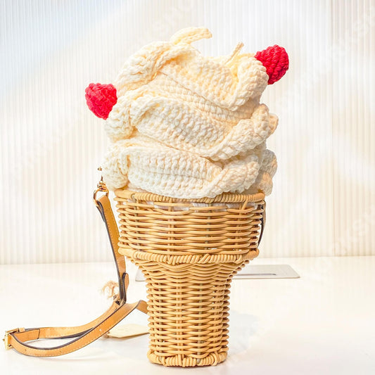 Pre-order Crochet Ice Cream Purse | Handmade Kawaii Summer Bag