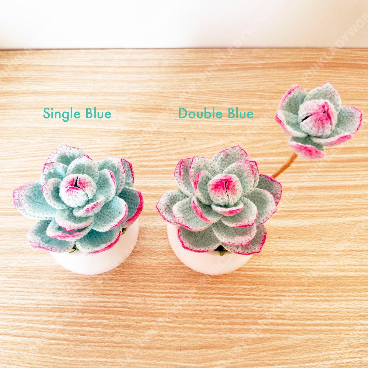 Handmade Crochet Succulent Pot: Yarn Faux Desk Plant