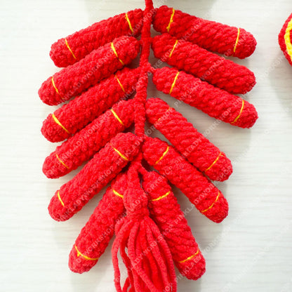 Crochet Lion Head Decor | Chinese New Year Hanging, Firecracker or Fu Charm