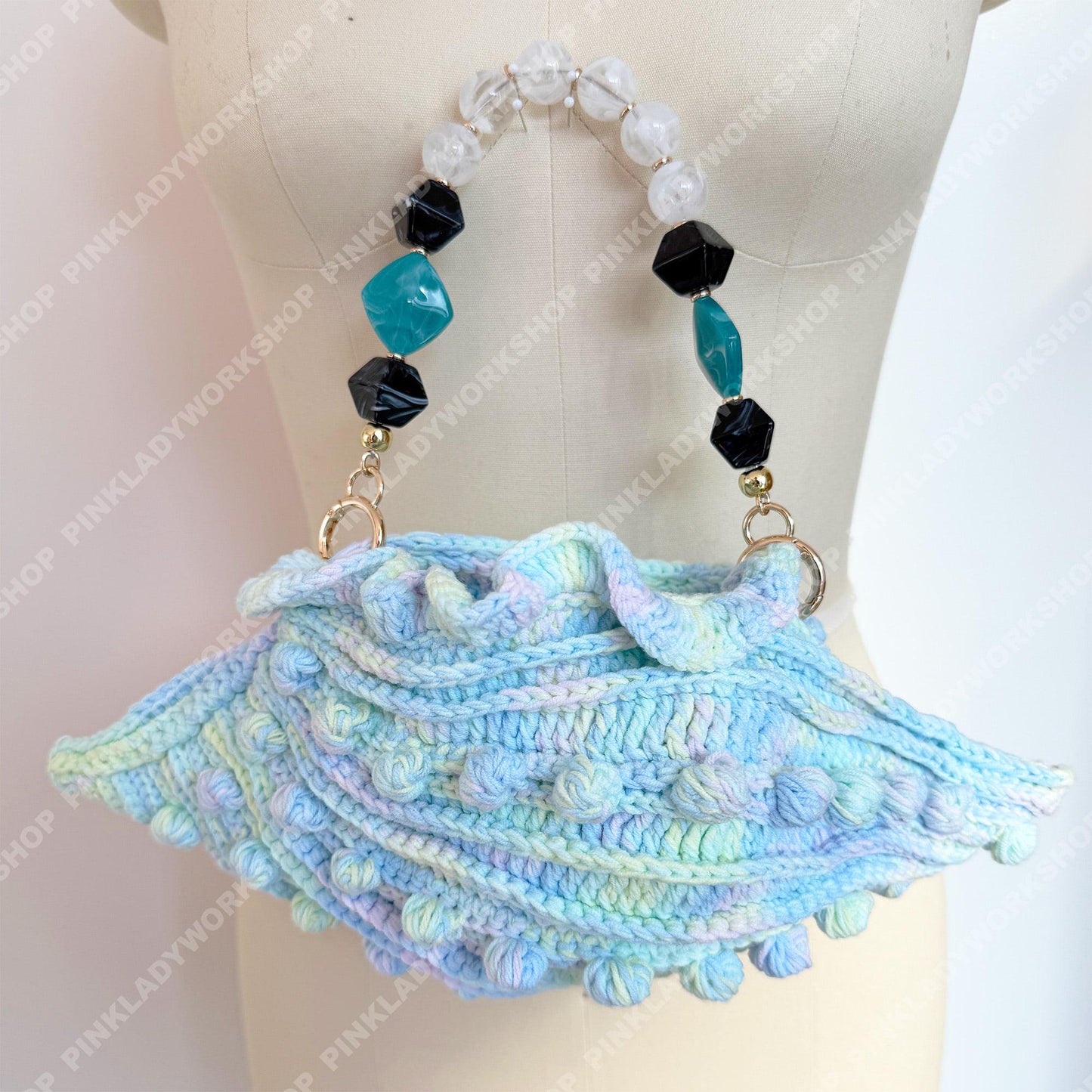 Crochet Spiral Shell Bag: Handmade Boho Crossbody Purse