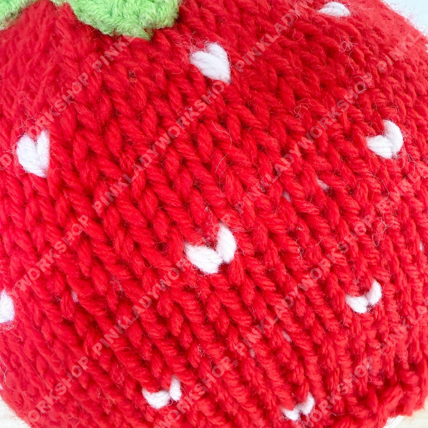 Crochet Strawberry Hat | Handmade Knit Fruit Beanie | Cute Red Strawberry Cap | Kawaii Winter Hat Gift