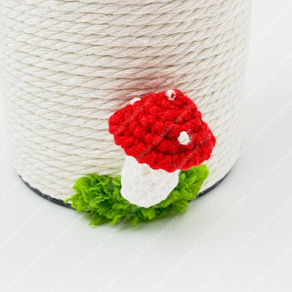 Crochet Flower Pen Holder | Handmade Yarn Desk Organizer