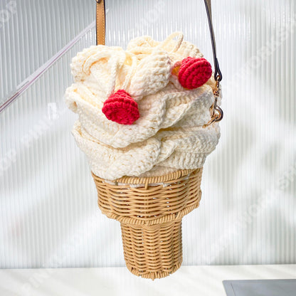 Pre-order Crochet Ice Cream Purse | Handmade Kawaii Summer Bag