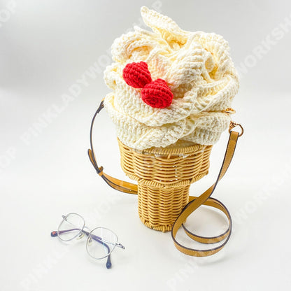 Pre-order Crochet Ice Cream Purse | Handmade Kawaii Summer Bag