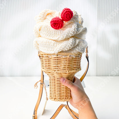 Pre-order Crochet Ice Cream Purse | Handmade Kawaii Summer Bag