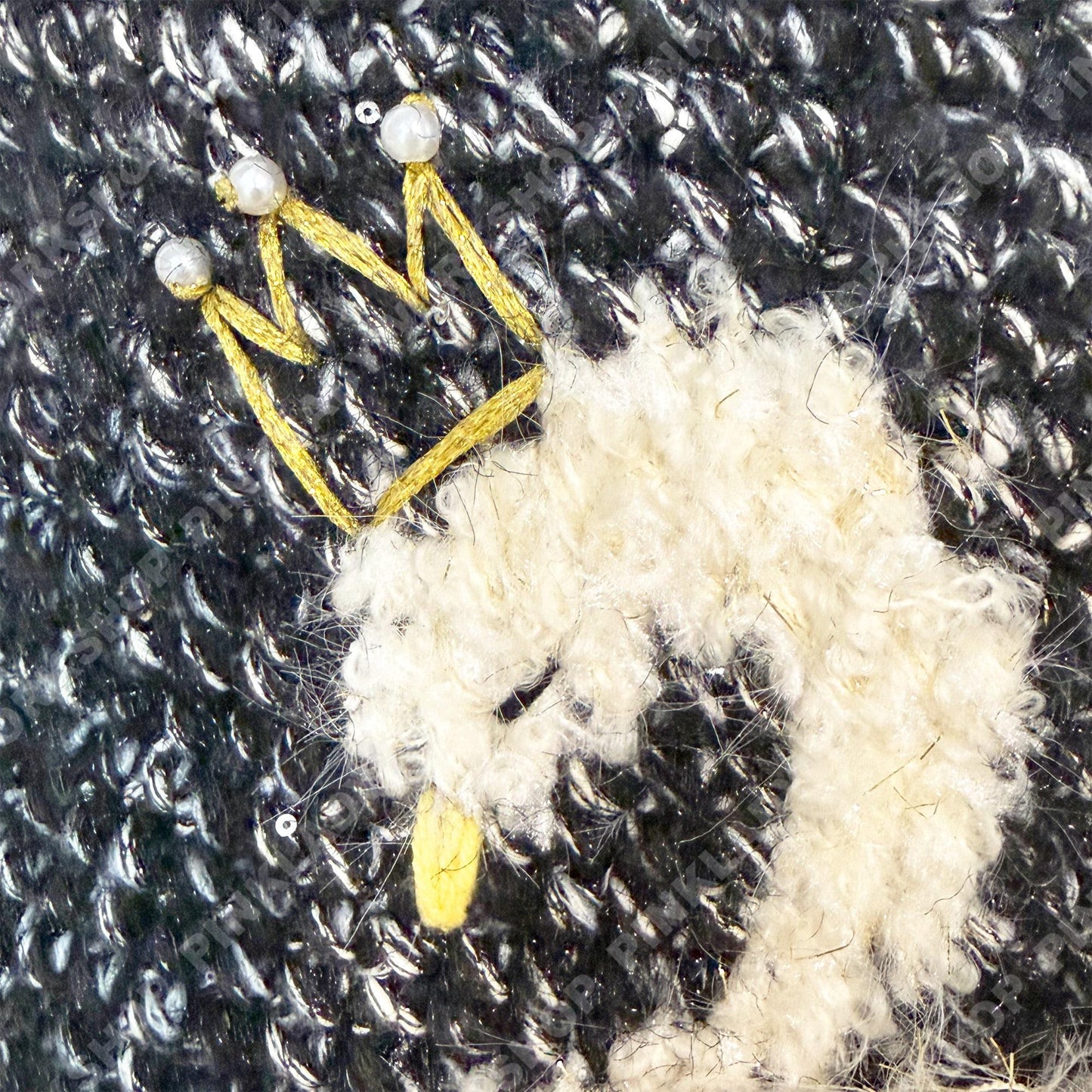 Crochet Swan Clutch | Handmade Yarn Evening Bag with Crown