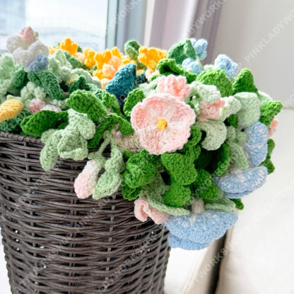 Crochet Flower Bouquet Blanket | 3D Floral Throw | Botanical Knit Home Decor
