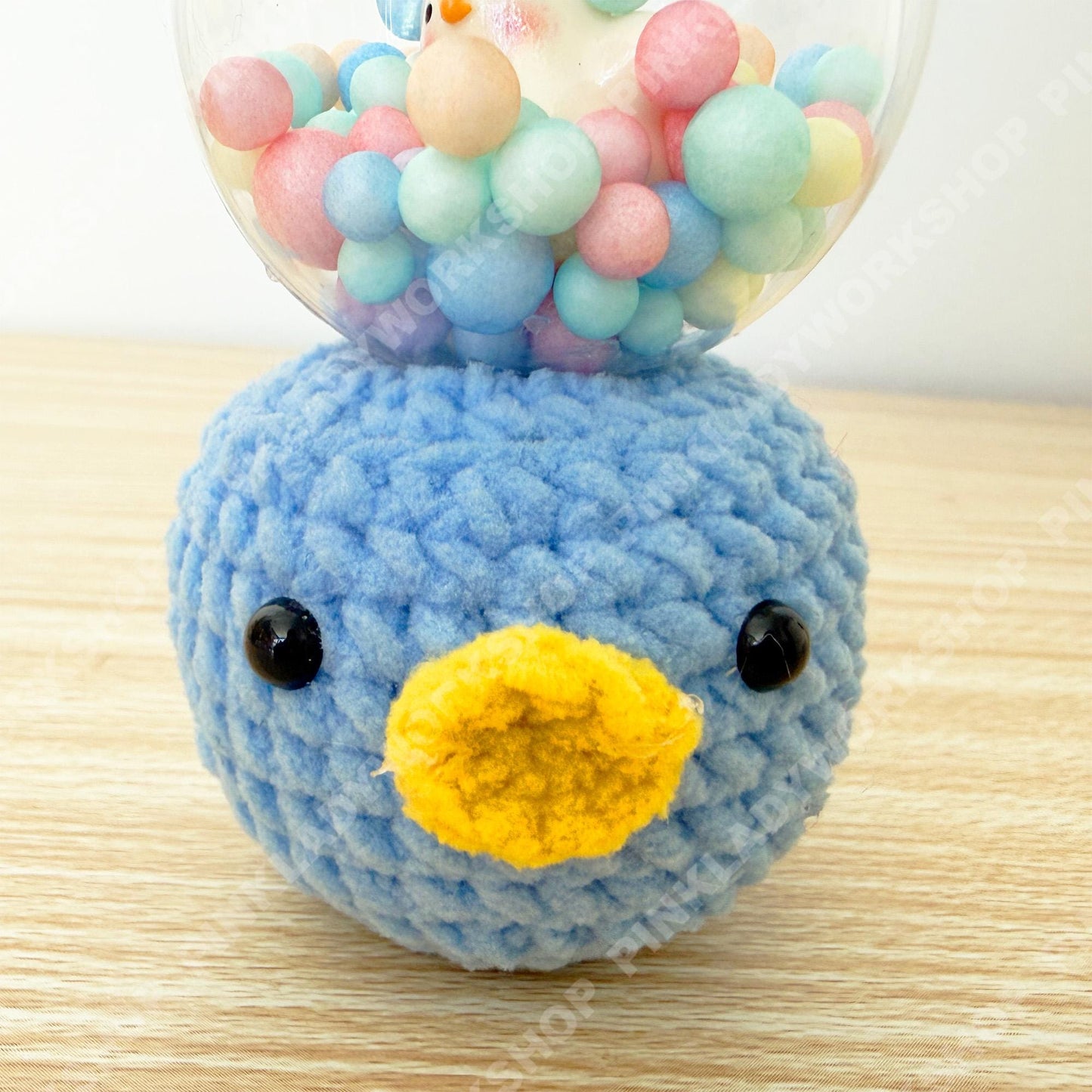 Handmade Crochet Penguin Snow Globe Toy | Cute Chick Plush Decor | Kawaii Desk Toy | Handmade Amigurumi Gift | Easter Gift