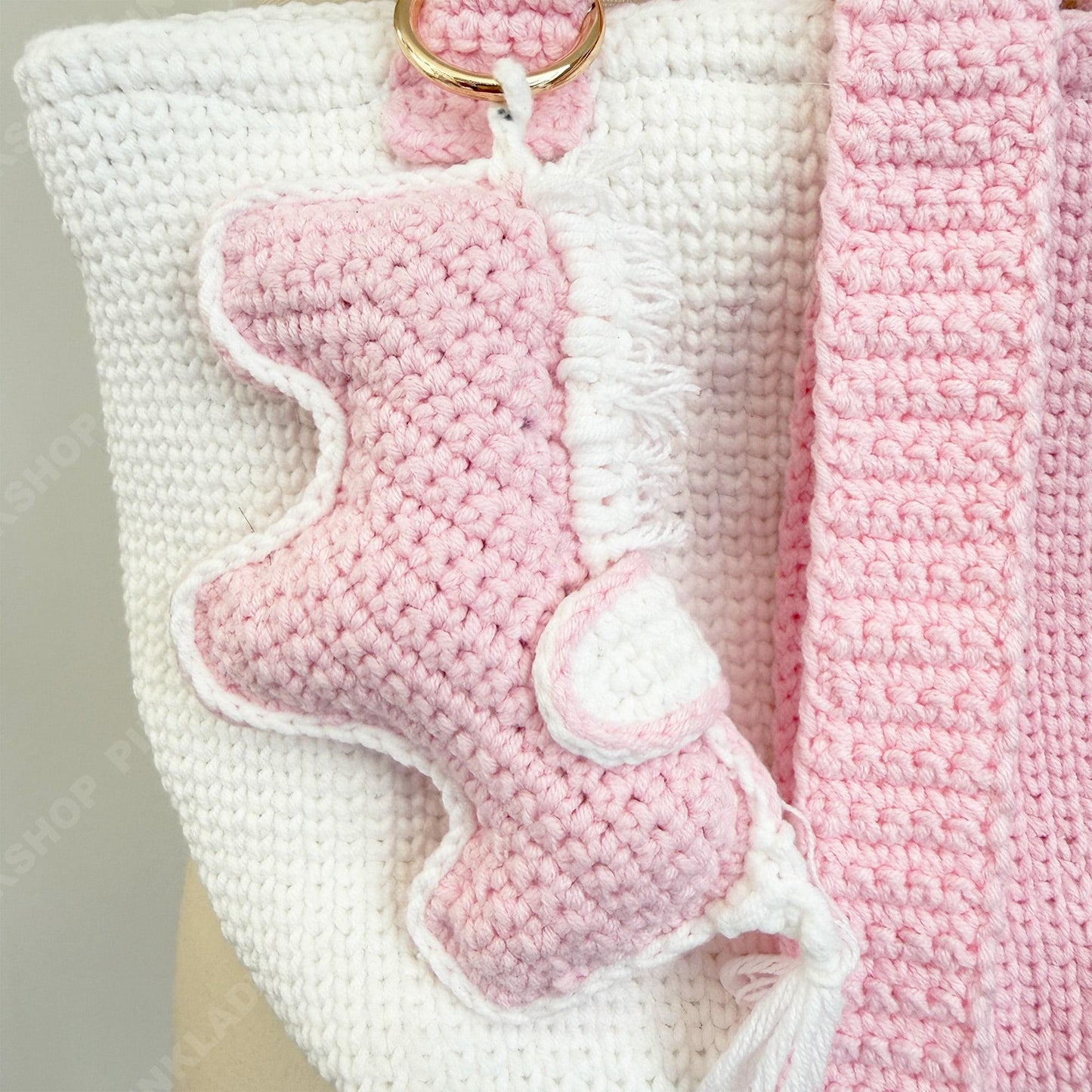 Crochet Horse Clutch Bag | Handmade Equestrian Purse | Kentucky Derby Bag | Knit Shoulder Bag | Statement Horse Bag | Pink | Brown