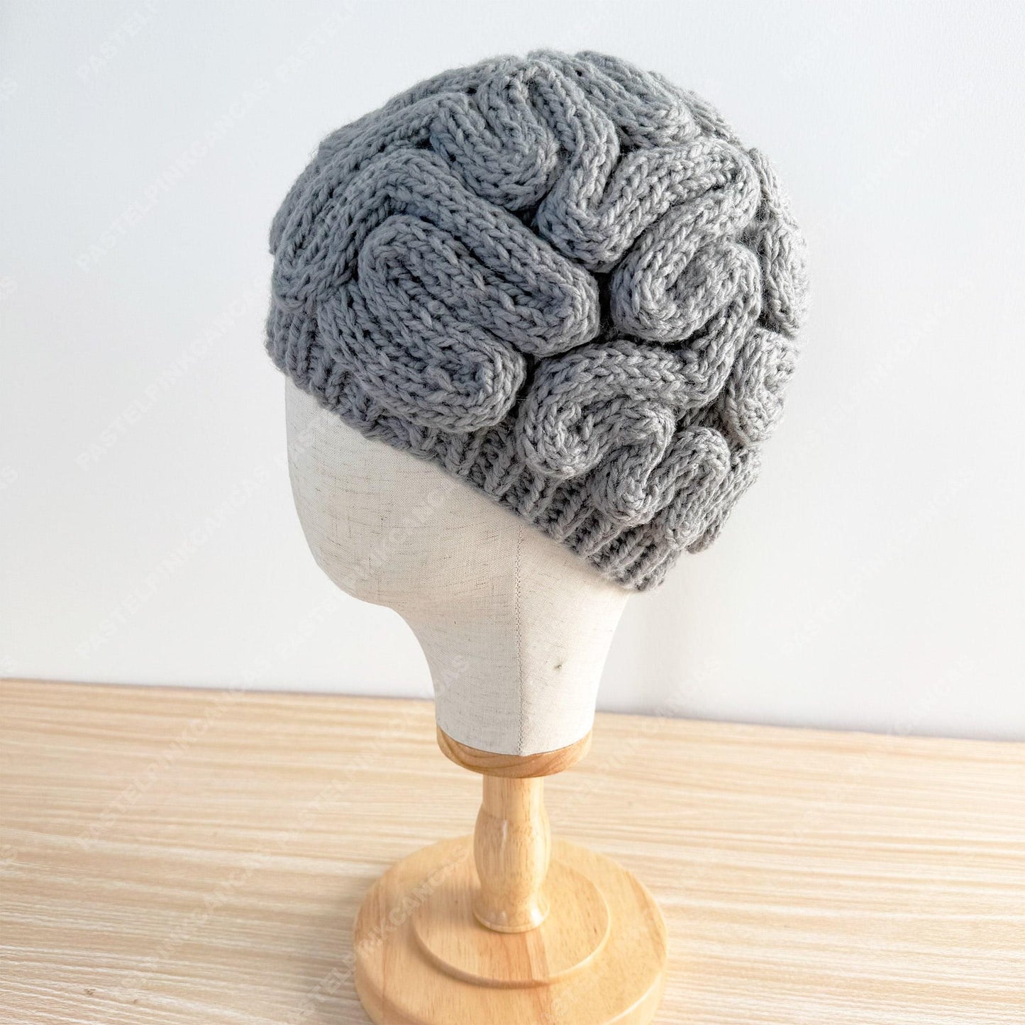 Crochet Brain Beanie | Handmade Cotton Funny Hat