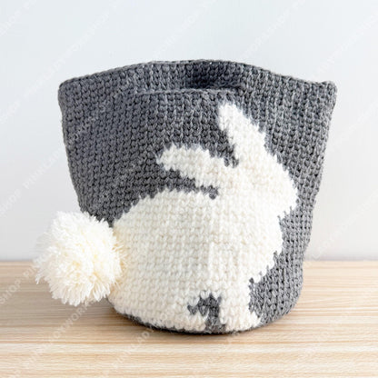 Handmade Crochet Bunny Bag | Easter Rabbit Tote | Cute Knit Purse | Spring Gift Bag | Pom Pom Tail | Pastel Bunny Handbag