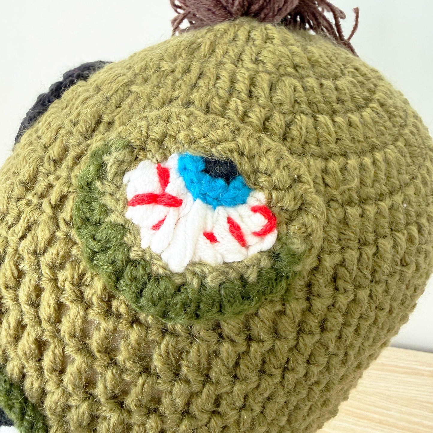 Crochet Zombie Hat | Halloween Beanie | Spooky Crochet Hat | Horror Costume Accessory | Handmade Knit Cap | Funny Scary Gift