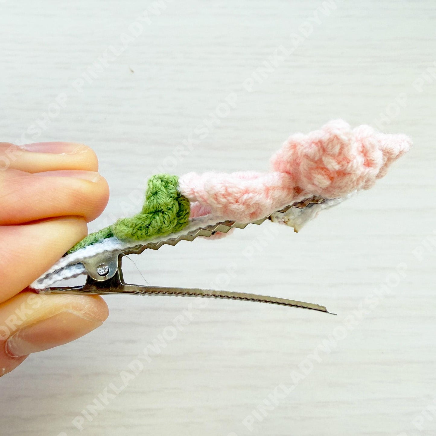 Set of 5 Crochet Sakura Hair Clip | Cherry Blossom Barrette | Handmade Floral Hair Accessory | Spring Hair Clip | Cute Lace Hair Pin Gift