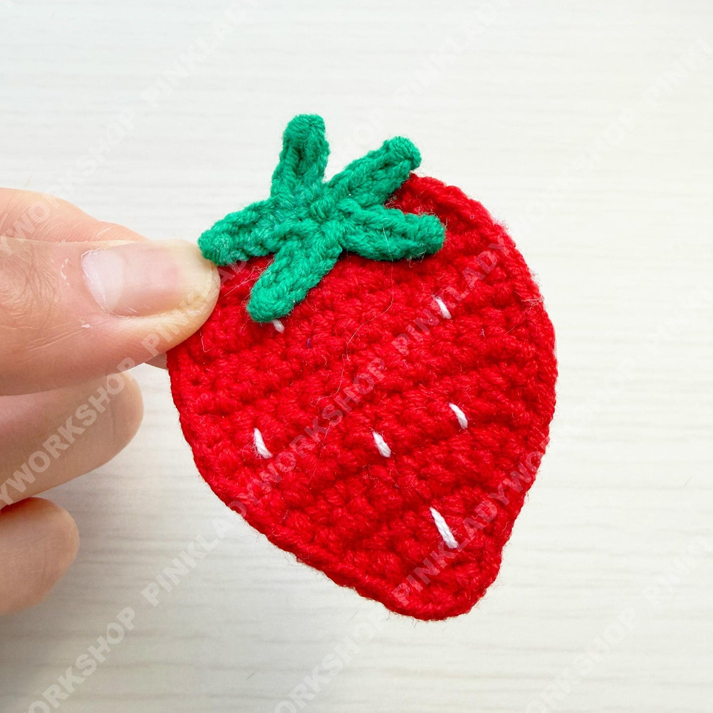 Set of 5 Crochet Strawberry Hair Clip | Handmade Fruit Barrette | Cute Red Hair Accessory | Kawaii Hair Clip | Summer Hair Pin Gift for Her