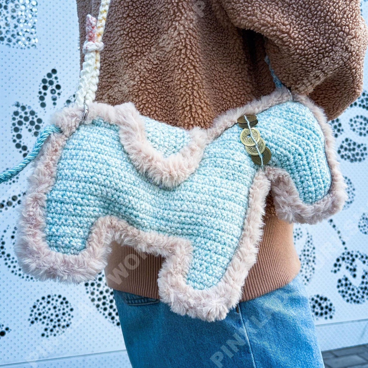 Crochet Horse Crossbody Bag | Handmade Pony Purse | Western Style Bag | Kentucky Derby Inspired | Cute Animal Shoulder Bag | Unique Gift