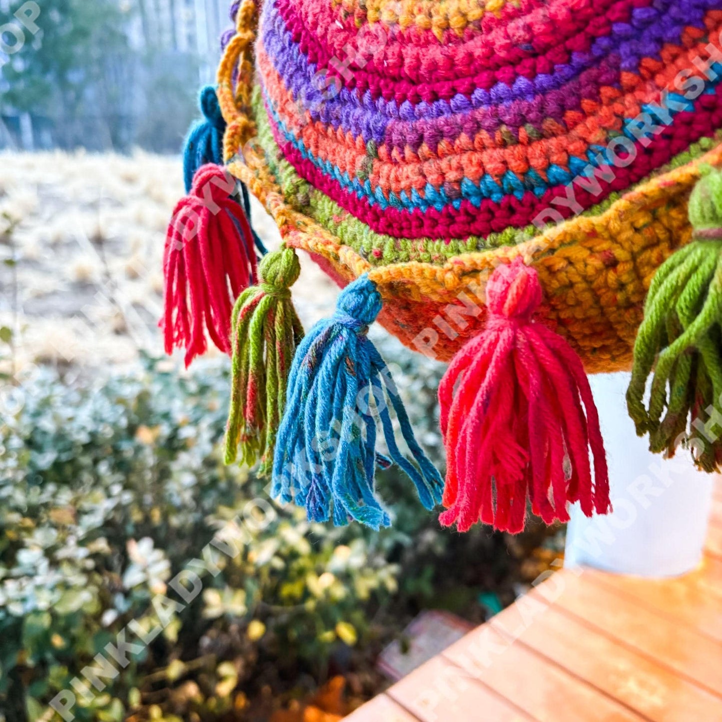 Crochet Peacock Crossbody Bag | Boho Hippie Festival Bag | Coachella Outfit Bag | Y2K Statement Purse | Handmade Colorful Shoulder Bag