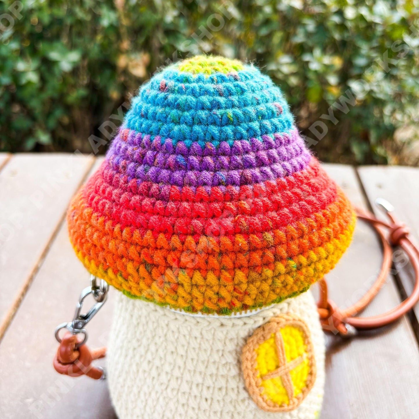 Crochet Mushroom House Crossbody Bag | Fairy Cottage Purse | Whimsical Woodland Bag | Coachella Festival Bag | Y2K Cute Shoulder Bag
