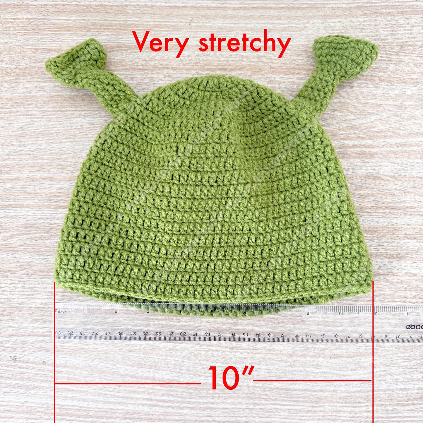 Crochet Hat | Ogre Ear Beanie | Green Character Hat | Funny Costume Cap | Handmade Gift | Cosplay Headwear | Adult Kids Hat