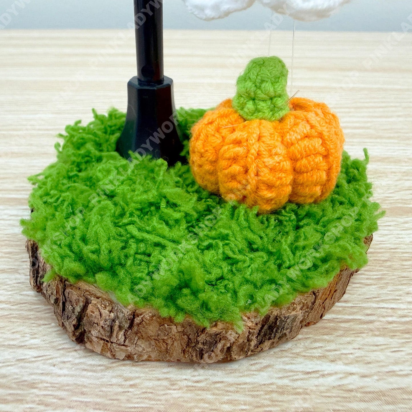 Magnetic Floating Ghost Night Light | Crochet Halloween Decor | Levitating Pumpkin Ghost Lamp | Cute Spooky Desk Light Gift