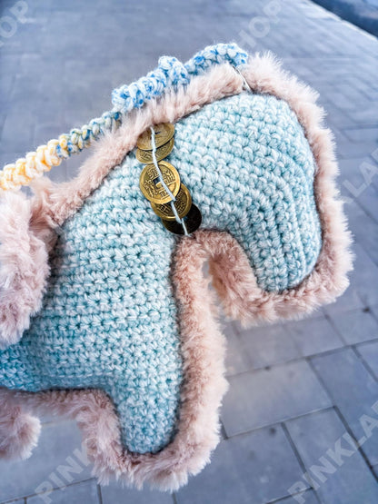 Crochet Horse Crossbody Bag | Handmade Pony Purse | Western Style Bag | Kentucky Derby Inspired | Cute Animal Shoulder Bag | Unique Gift