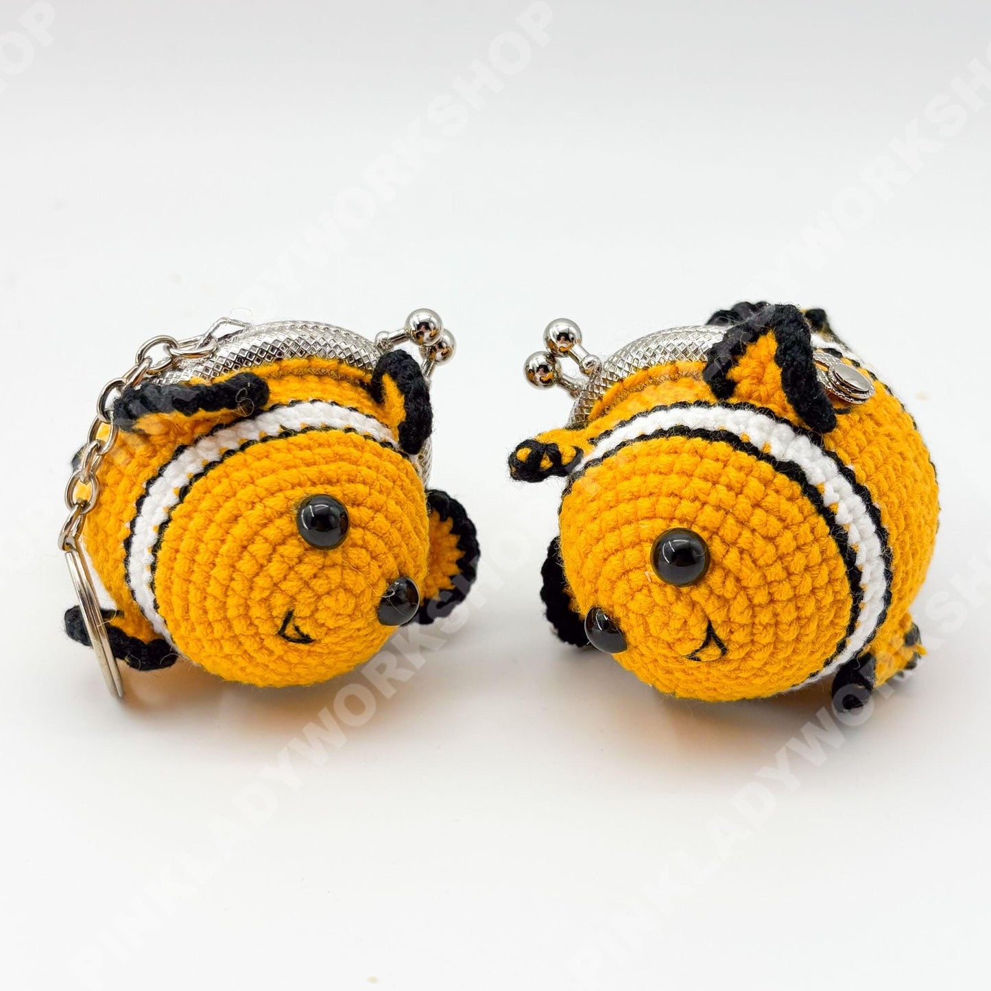 Crochet Clownfish Coin Purse | Finding Nemo Inspired Keychain | Handmade Fish Wallet | Cute Mini Pouch | Amigurumi Gift