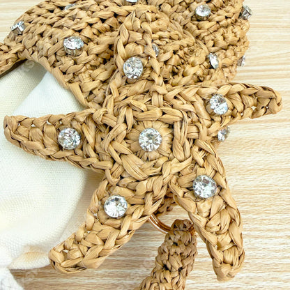 Pre-order Crochet Raffia Shell Bag | Handmade Seashell Clutch | Beach Vacation Purse | Pearl Studded Bag | Summer Crossbody