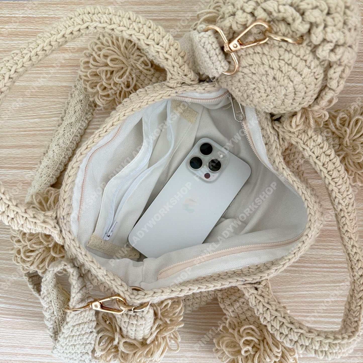 Crochet Poodle Dog Bag | Handmade Puppy Handbag | Real Leather Handle | Cute Animal Purse | Unique Statement Tote