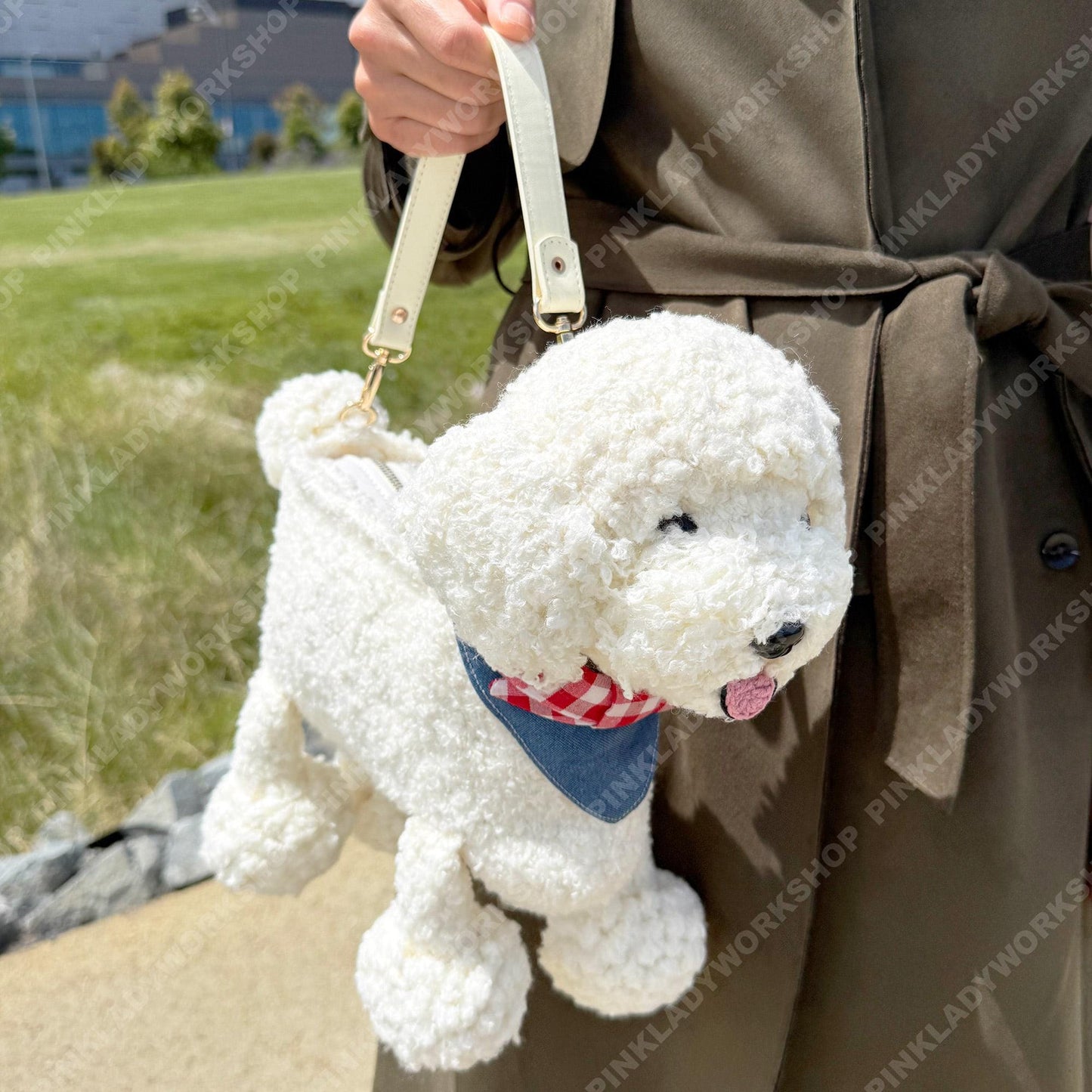 Custom Crochet Dog Bag | Puppy Crossbody Purse | Fluffy Poodle Handbag | Personalized Animal Shoulder Bag
