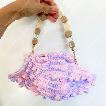 Crochet Spiral Shell Bag: Handmade Boho Crossbody Purse