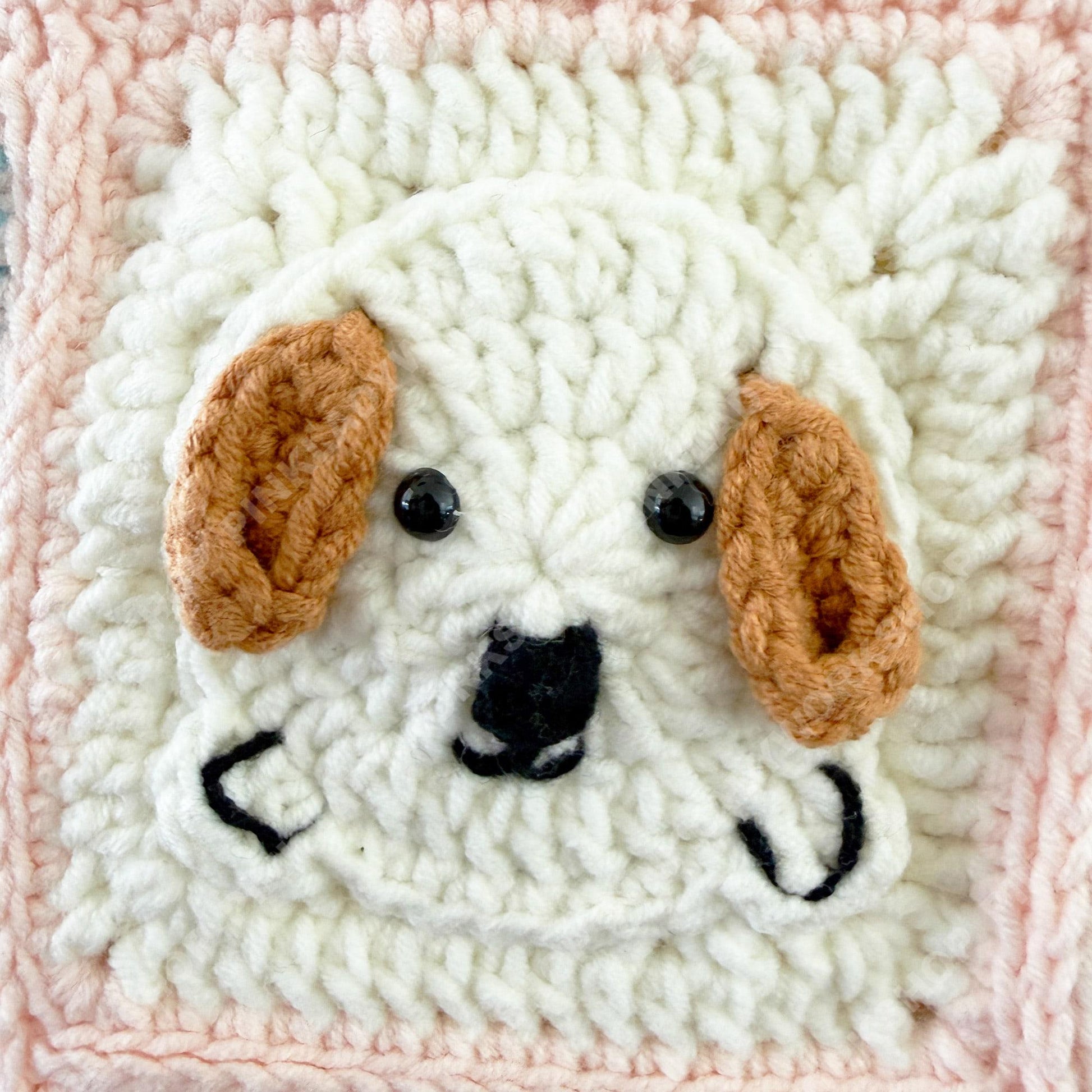 Crochet Dog Tote Bag | Granny Square Puppy Bag | Handmade Dog Lover Gift | Cute Pastel Shoulder Bag | Crochet Market Bag