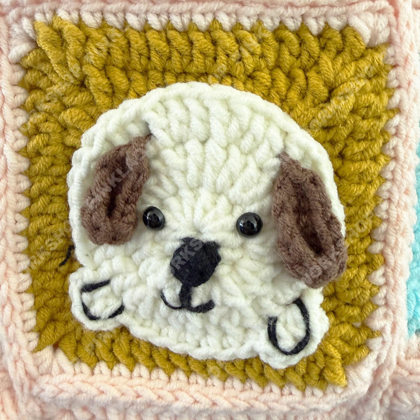 Crochet Dog Tote Bag | Granny Square Puppy Bag | Handmade Dog Lover Gift | Cute Pastel Shoulder Bag | Crochet Market Bag