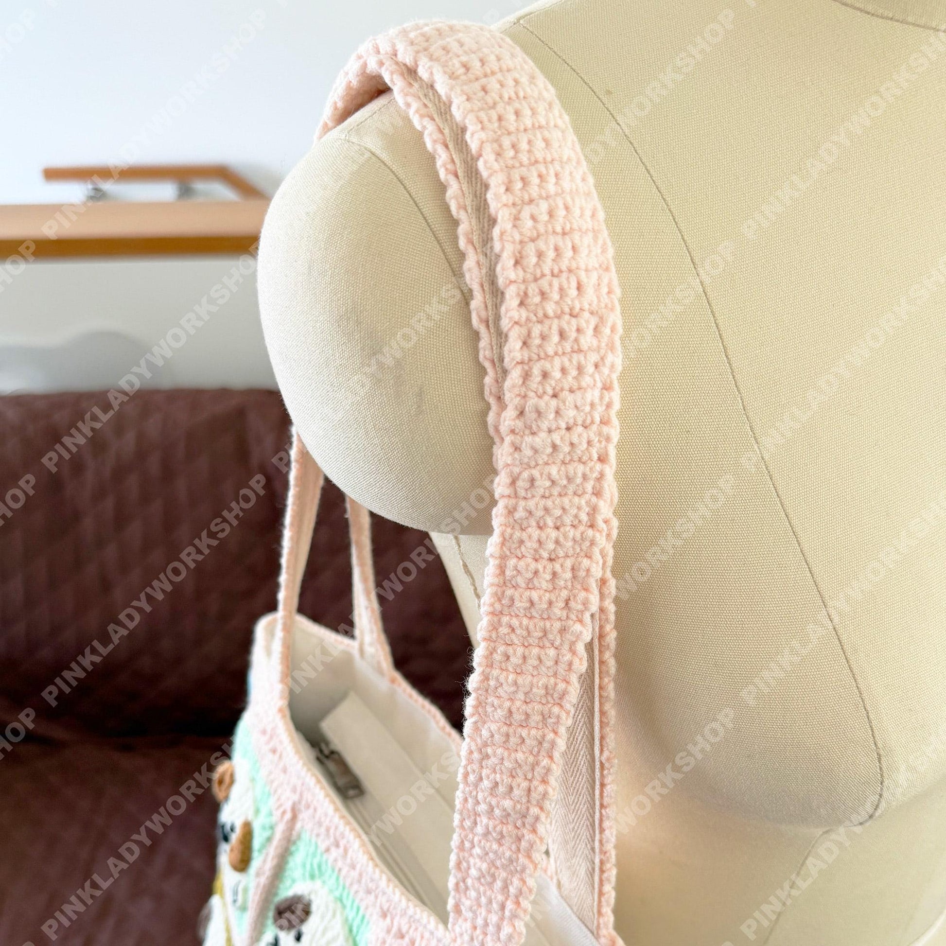 Crochet Dog Tote Bag | Granny Square Puppy Bag | Handmade Dog Lover Gift | Cute Pastel Shoulder Bag | Crochet Market Bag