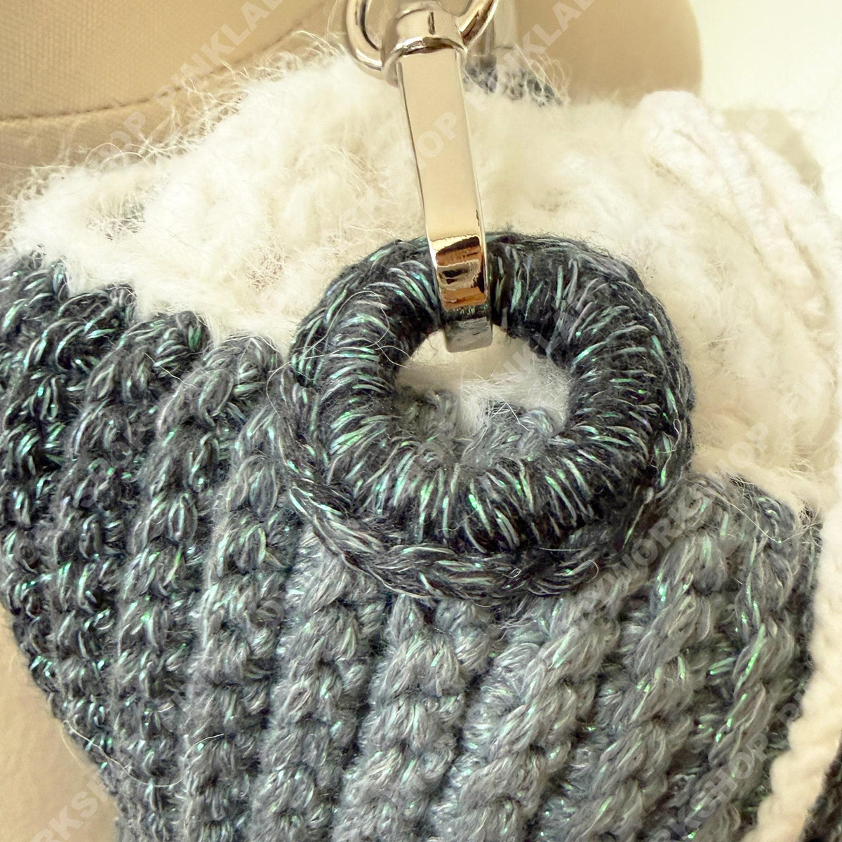 Handmade Crochet Conch Shell Bag: Seashell Crossbody Purse - Spiral Shell Shoulder Bag in Champagne or Grey - Beach Mermaid Gift for Her
